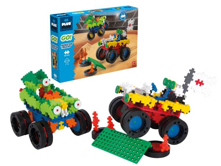 Plus-Plus, GO, Mini Mix 600 szt. Monster Trucks