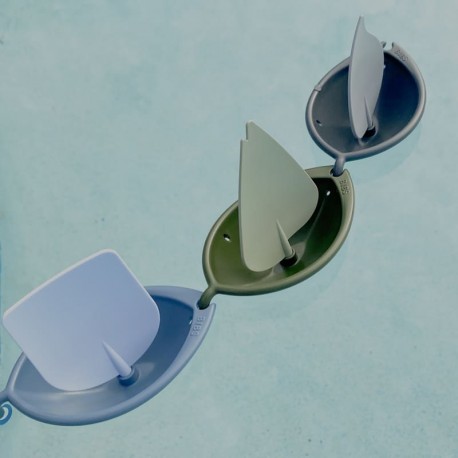 BIBS, Łódeczki do kąpieli, zestaw 3 szt. Blue Mix