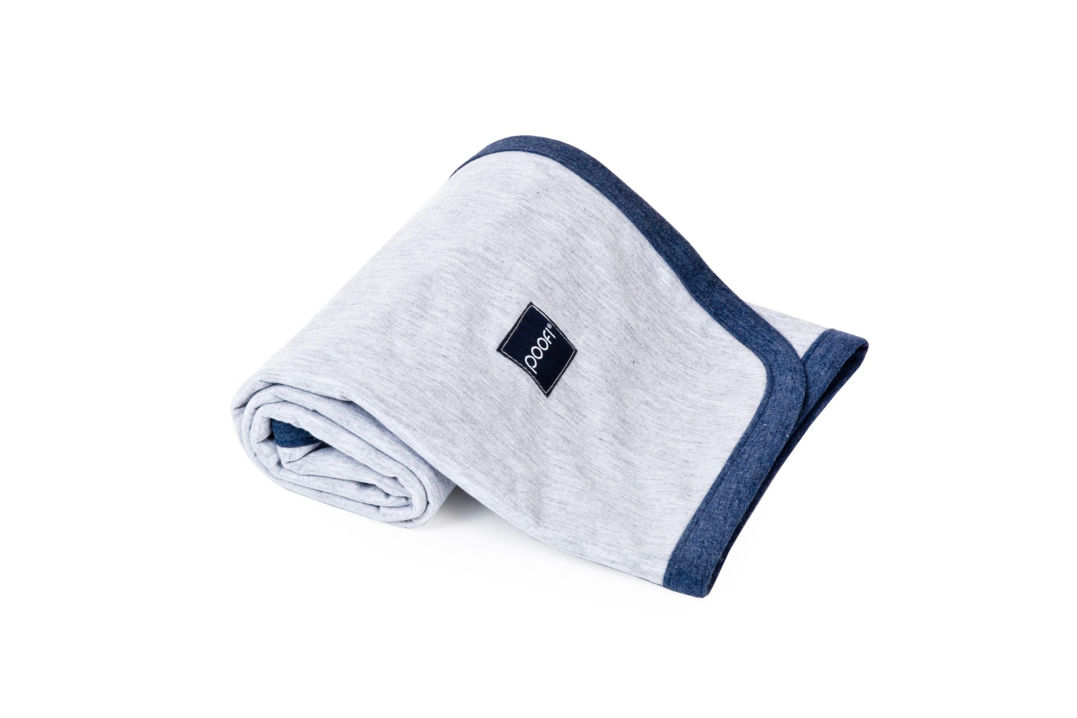 Poofi, Kocyk bawełniany szaro-granatowy Poofi, Kocyk bawełniany szaro-granatowy