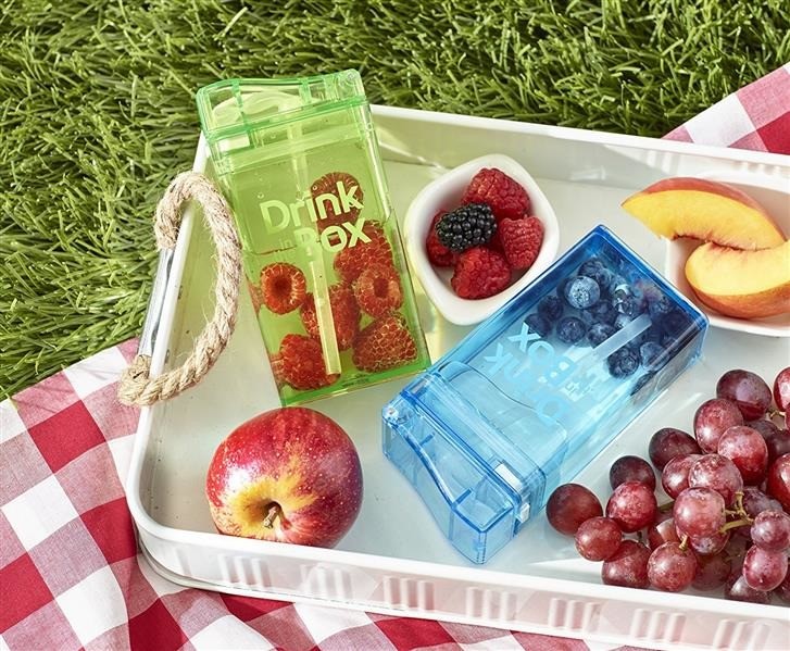 Drink In The Box, Bidon ze słomką green 240ml