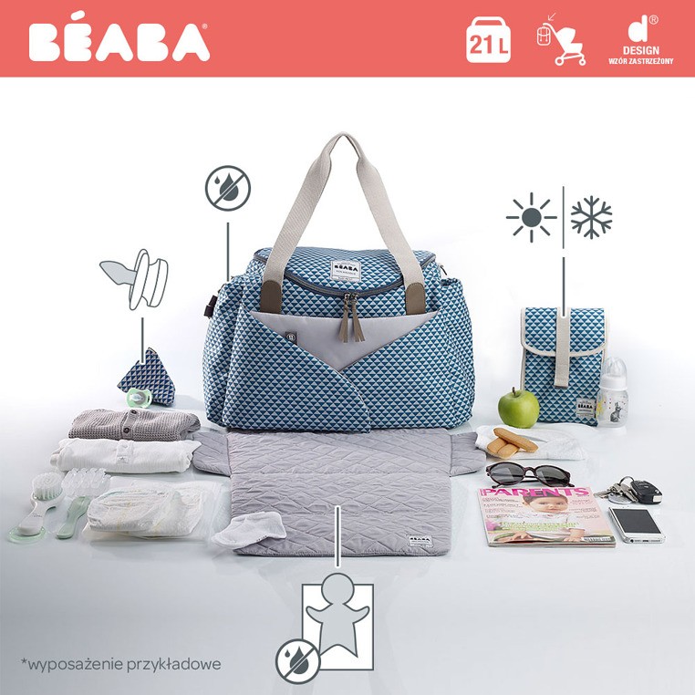 Beaba, Torba dla mamy Sydney PLAY PRINT blue Beaba, Torba dla mamy Sydney PLAY PRINT blue