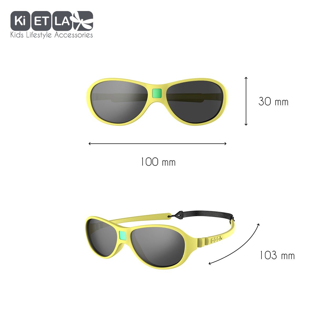 Ki ET LA, Okulary Przeciwsłoneczne Jokaki, Yellow, 12-30 mies. Ki ET LA, Okulary Przeciwsłoneczne Jokaki, Yellow, 12-30 mies.