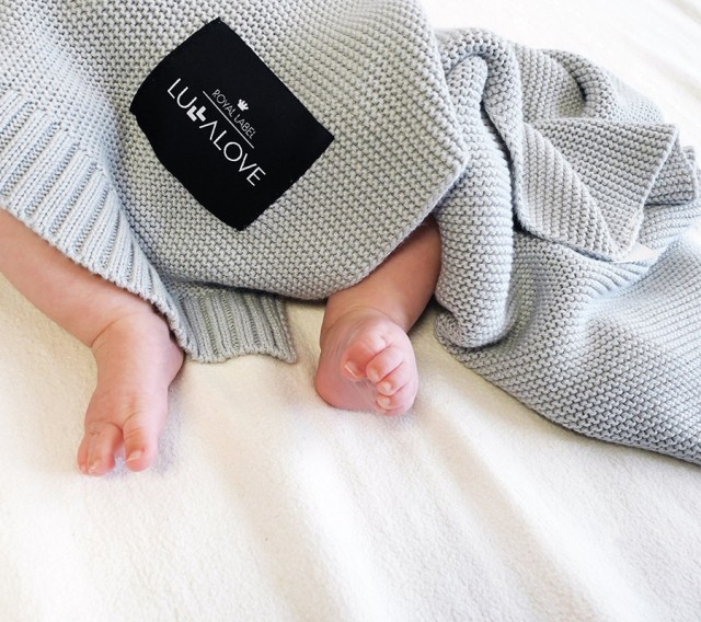 Lullalove, Bambusowy koc tkany kawa z mlekiem