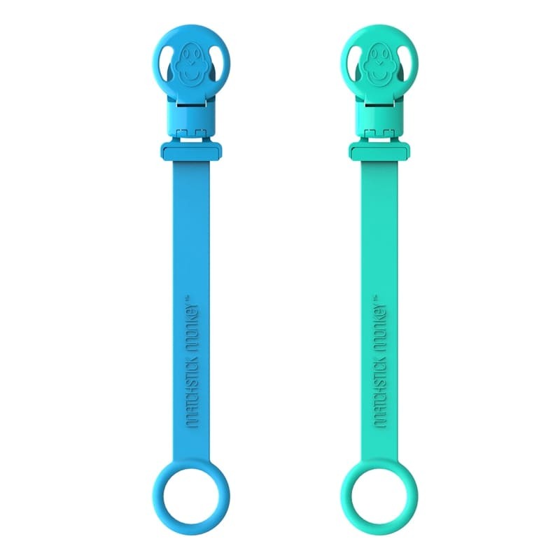 Matchstick Monkey, 2 zawieszki silikonowe MULTI Blue & Green