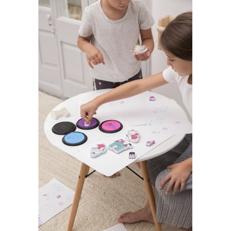 Apli Kids, Zestaw tuszy do stempli - Zielony/Pomarańczowy/ Brązowy Apli Kids, Zestaw tuszy do stempli - Zielony/Pomarańczowy/ Brązowy