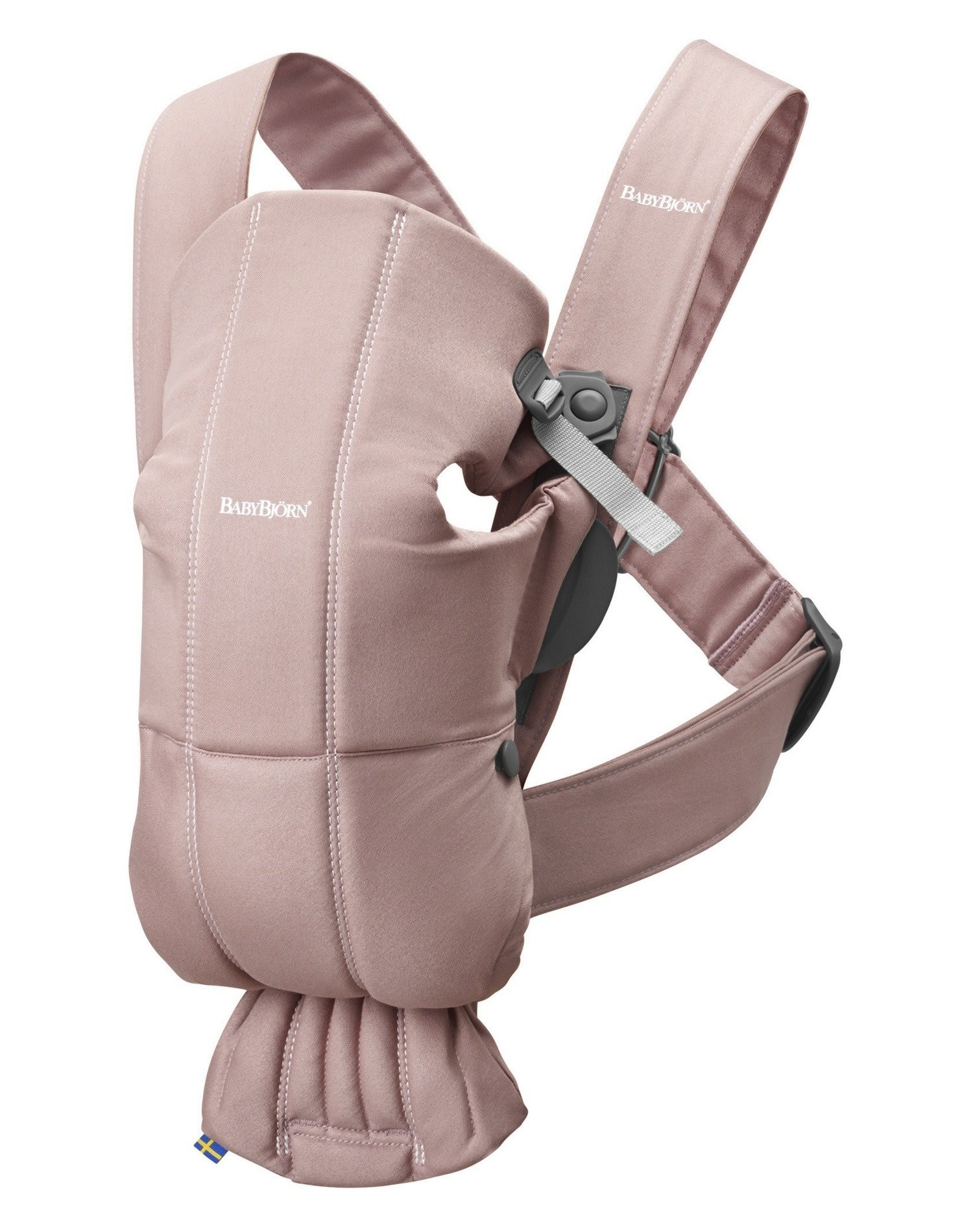 BabyBjorn, MINI Cotton – nosidełko, Pudrowy róż