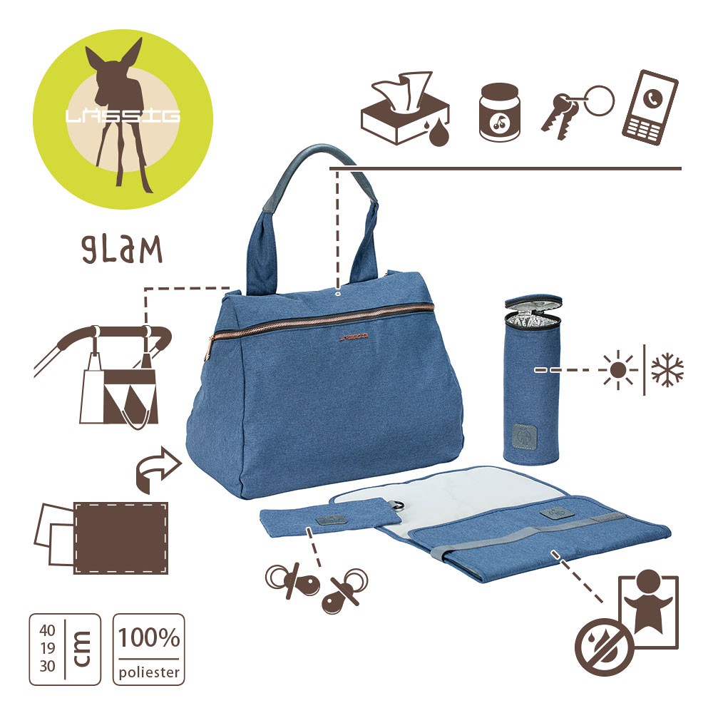 Lassig, Glam Label Torba z akcesoriami Rosie Blue Lassig, Glam Label Torba z akcesoriami Rosie Blue