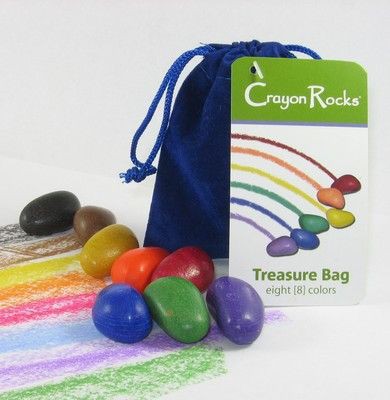Kredki Crayon Rocks w aksamitnym woreczku - 8 kolorów Kredki Crayon Rocks w aksamitnym woreczku - 8 kolorów