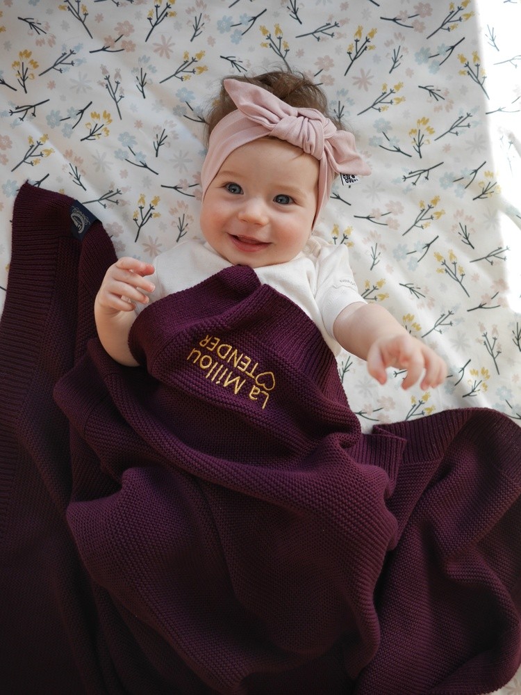 La Millou, Cotton Tender Blanket - Purple Love