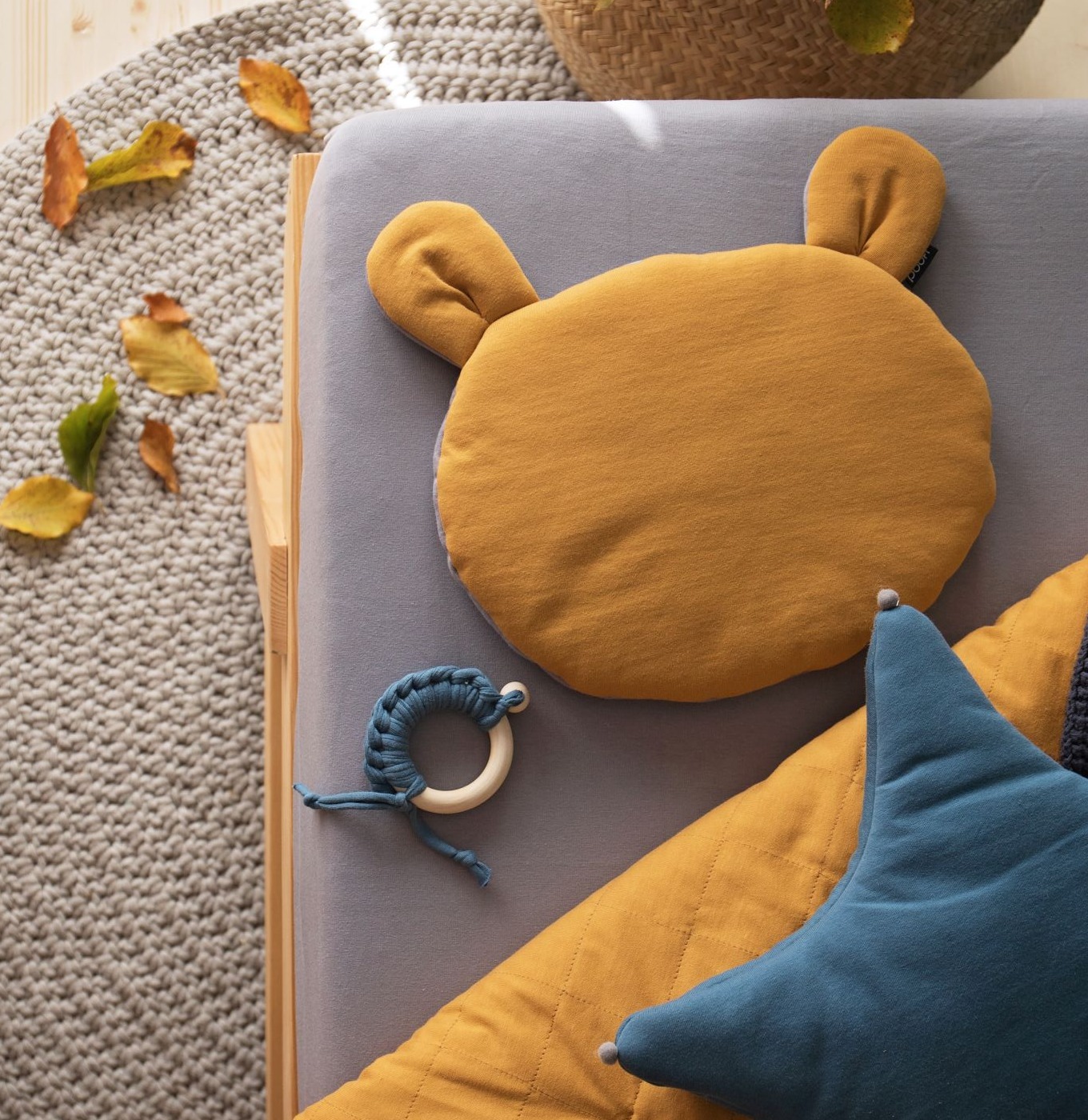 Poofi, Poduszka miś popiel - musztarda