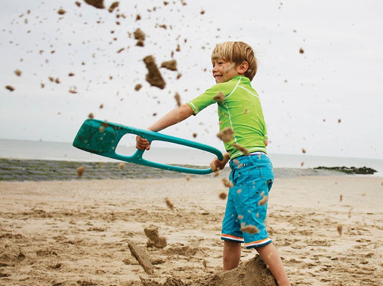 Quut, Scoppi Łopatka z sitkiem Bungee Grey + Vintage Blue Quut, Scoppi Łopatka z sitkiem Bungee Grey + Vintage Blue