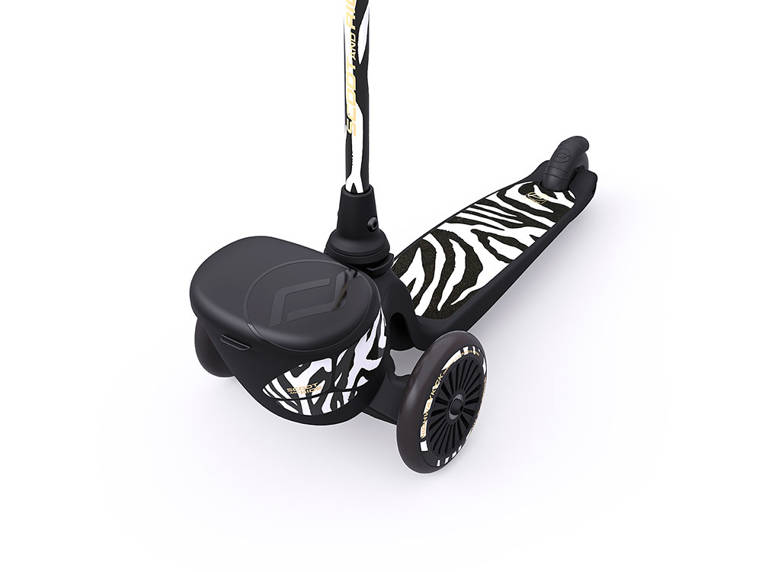 Scootandride, Highwaykick 2 Lifestyle Hulajnoga trójkołowa balansowa z zamykanym schowkiem 2+ Zebra Scootandride, Highwaykick 2 Lifestyle Hulajnoga trójkołowa balansowa z zamykanym schowkiem 2+ Zebra