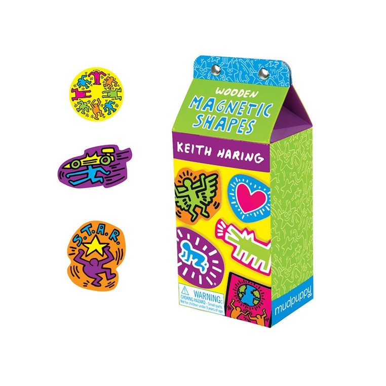 Mudpuppy, Zestaw drewnianych magnesów Keith Haring 35 elementów
