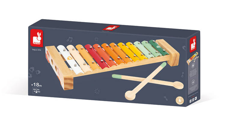 Janod, Cymbałki 12 tonów metalowe Sunshine 18m+