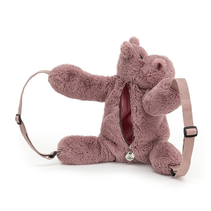 Jellycat, Huggady Plecak Hipopotam 28cmx30cm Jellycat, Huggady Plecak Hipopotam 28cmx30cm