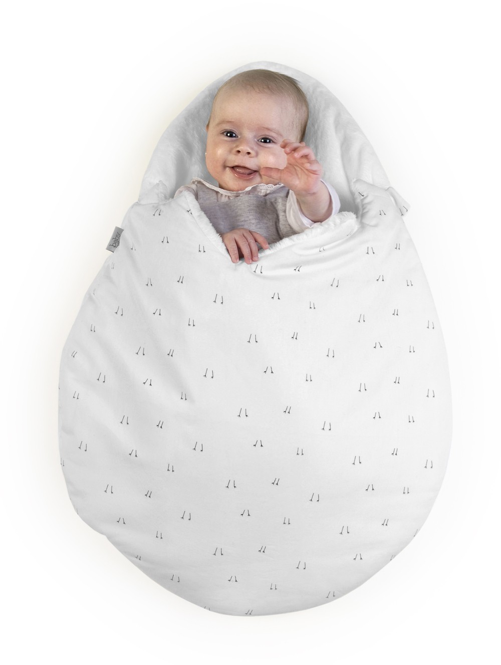 Baby Bites, Śpiworek letni Egg (0-3 miesięcy) White Baby Bites, Śpiworek letni Egg (0-3 miesięcy) White