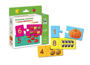 Układanki malucha Liczymy warzywa i owoce Kapitan Nauka