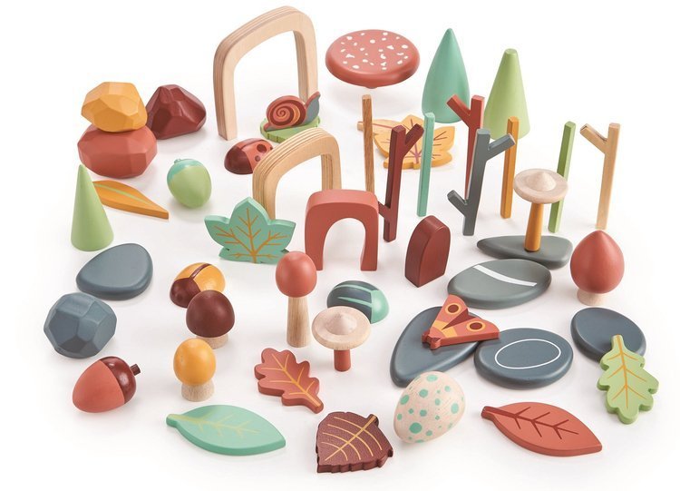 Tender Leaf Toys, Drewniana skrzynka kreatywna - Leśne skarby