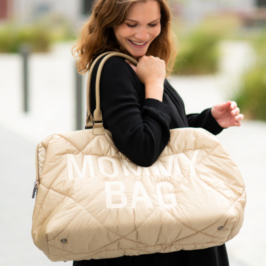 Childhome, Torba Mommy bag Pikowana Beżowa Childhome, Torba Mommy bag Pikowana Beżowa