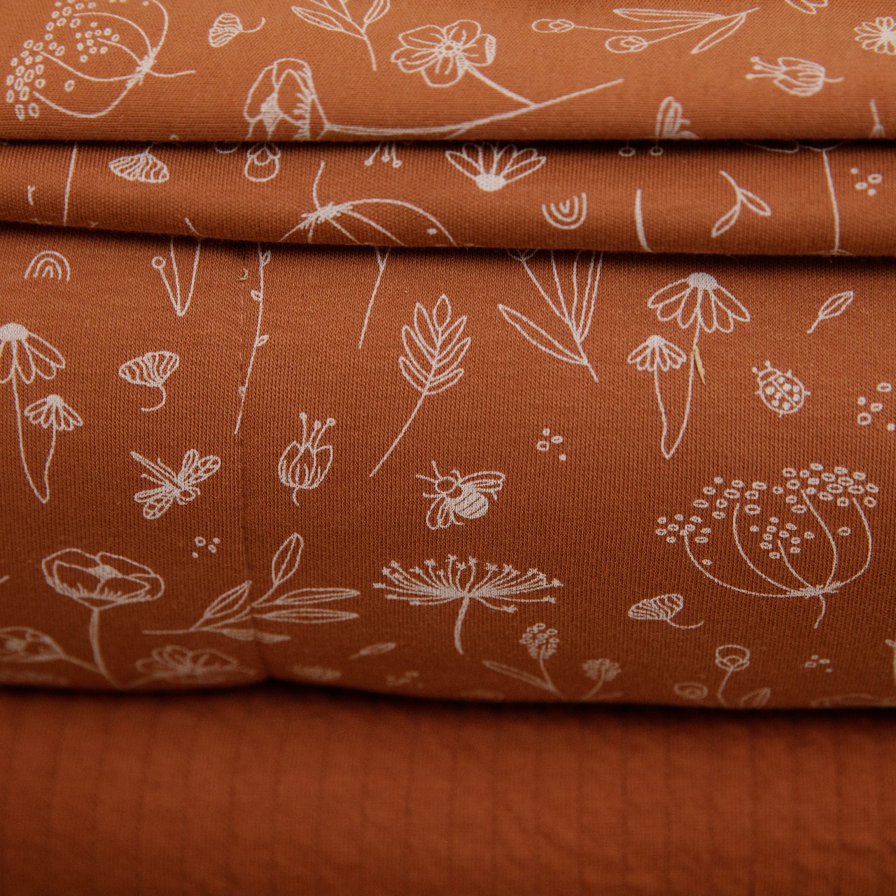 Little Dutch, Śpiworek do spania z odpinanymi rękawkami 70 cm Wild Flowers Rust