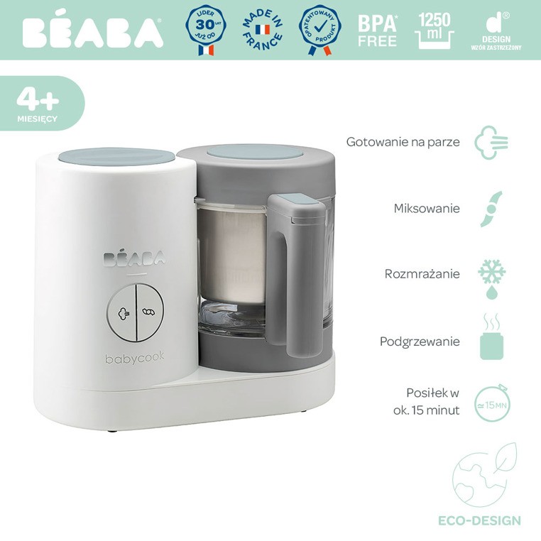 Beaba, Babycook® Neo Grey/white Beaba, Babycook® Neo Grey/white