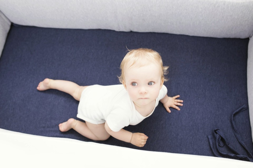 Poofi, prześcieradło bawełniane białe 60x120 cm