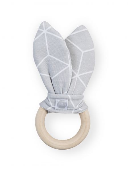 Jollein, Gryzak drewniany Graphic Szary Jollein, Gryzak drewniany Graphic Szary