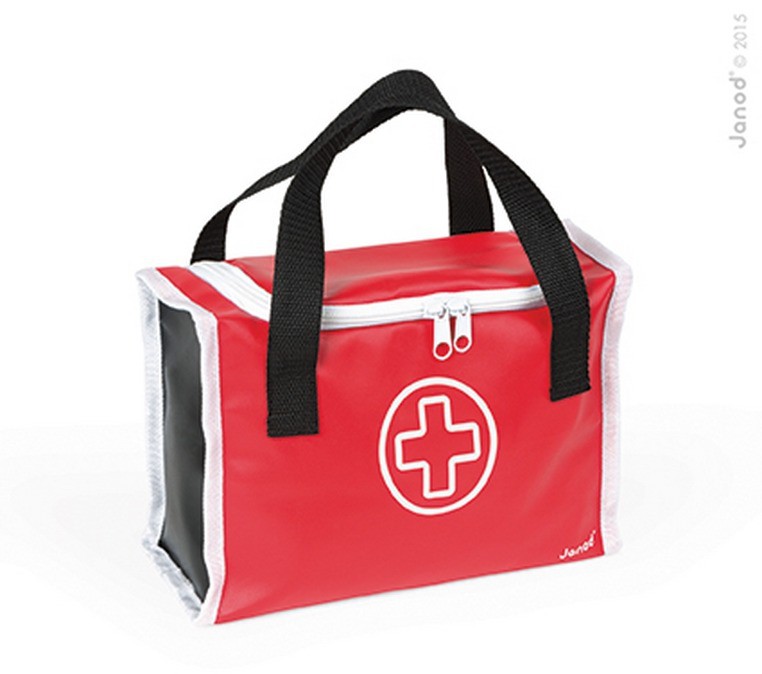 Janod, zestaw lekarza z 10 akcesoriami,