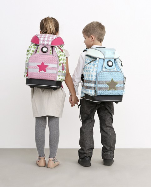 Lassig, zestaw Tornister - 5 części 4K Starlight olive