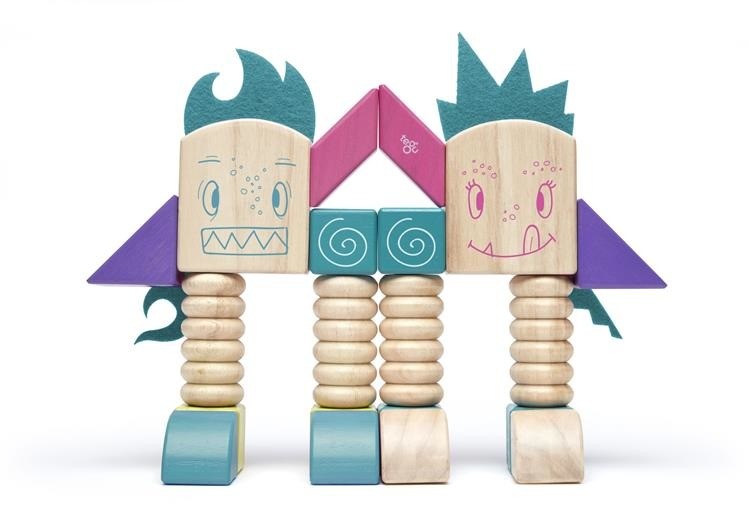 Tegu, Drewniane klocki magnetyczne STICKY MONSTERS Beans & Tumtum Tegu, Drewniane klocki magnetyczne STICKY MONSTERS Beans & Tumtum