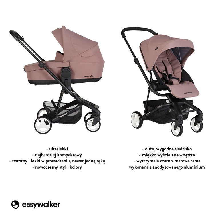 Easywalker, Charley Wózek głęboko-spacerowy Desert Pink (zawiera stelaż i siedzisko z budką) Easywalker, Charley Wózek głęboko-spacerowy Desert Pink (zawiera stelaż i siedzisko z budką)