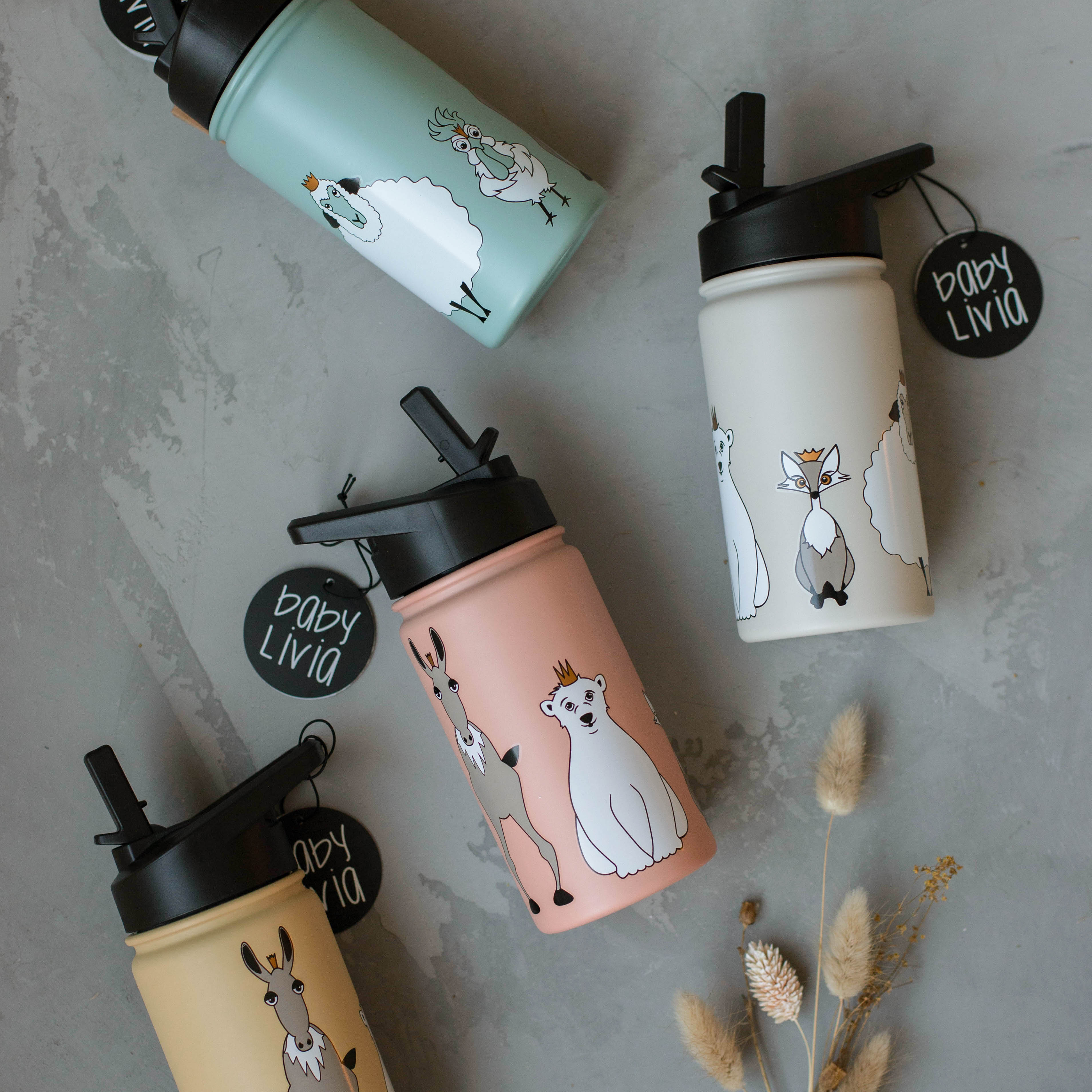 Baby Livia, Butelka termiczna 400 ml New Wheat Baby Livia, Butelka termiczna 400 ml New Wheat
