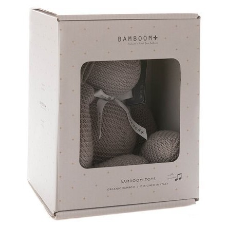Bamboom, Miękki miś z pozytywką 40cm - szary Bamboom, Miękki miś z pozytywką 40cm - szary