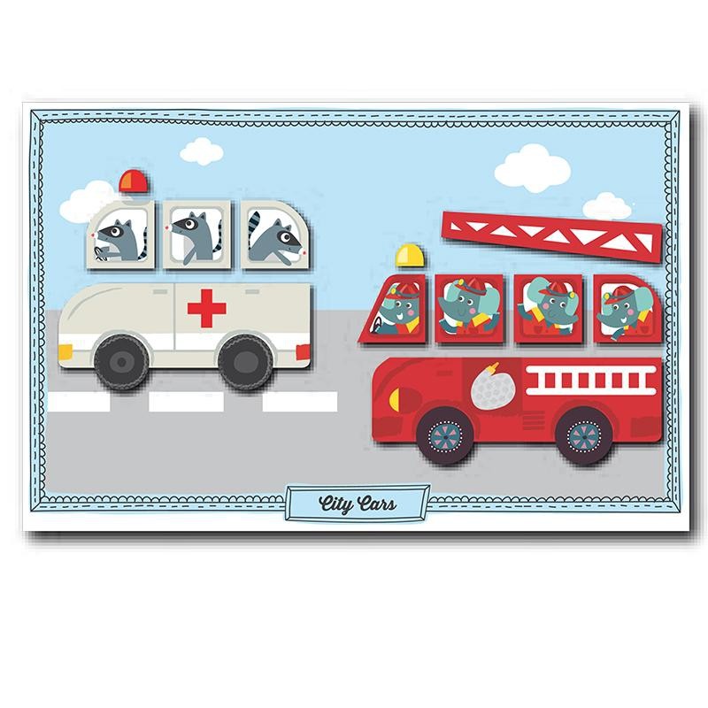 Apli Kids, Magnetyczna układanka - Pojazdy Apli Kids, Magnetyczna układanka - Pojazdy