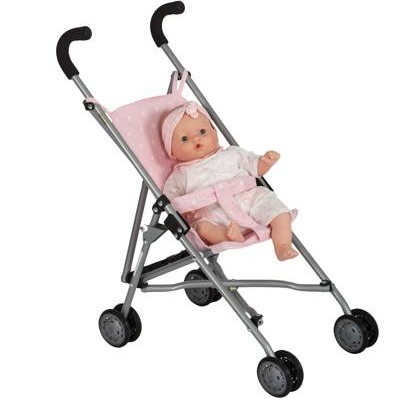 Barrutoys, Wózek spacerówka Różowy w białe gwiazdki Barrutoys, Wózek spacerówka Różowy w białe gwiazdki
