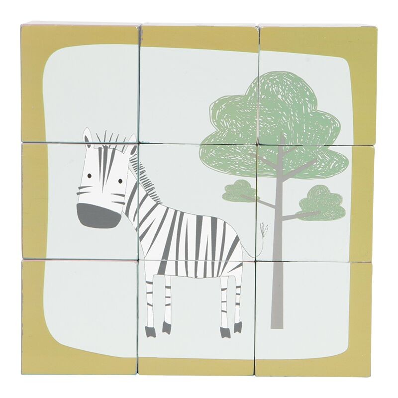 Little Dutch, Puzzle-kostki 9 elementów Zwierzątka