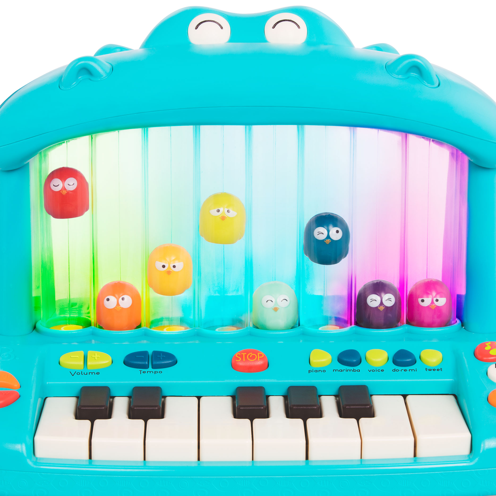 Btoys, Keyboard - Hipopotam - ze skaczącymi ptaszkami - muzyka i światło Btoys, Keyboard - Hipopotam - ze skaczącymi ptaszkami - muzyka i światło