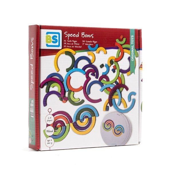 BS Toys, drewniana gra i układanka logiczna Tęcza klocki