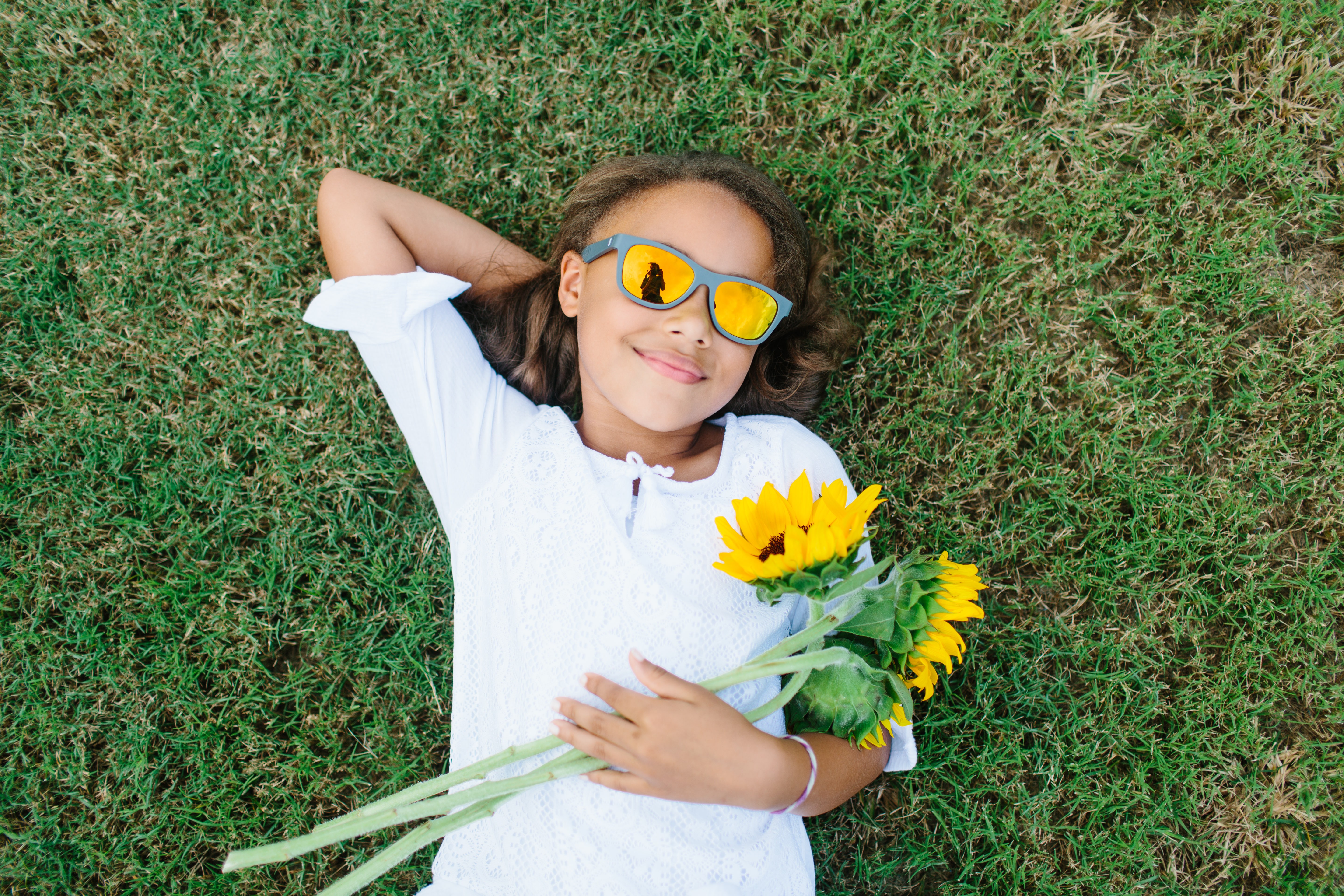 Babiators, Okulary przeciwsłoneczne dla dzieci Galactic Gray with Orange Mirrored Lenses (The Islander) 6+