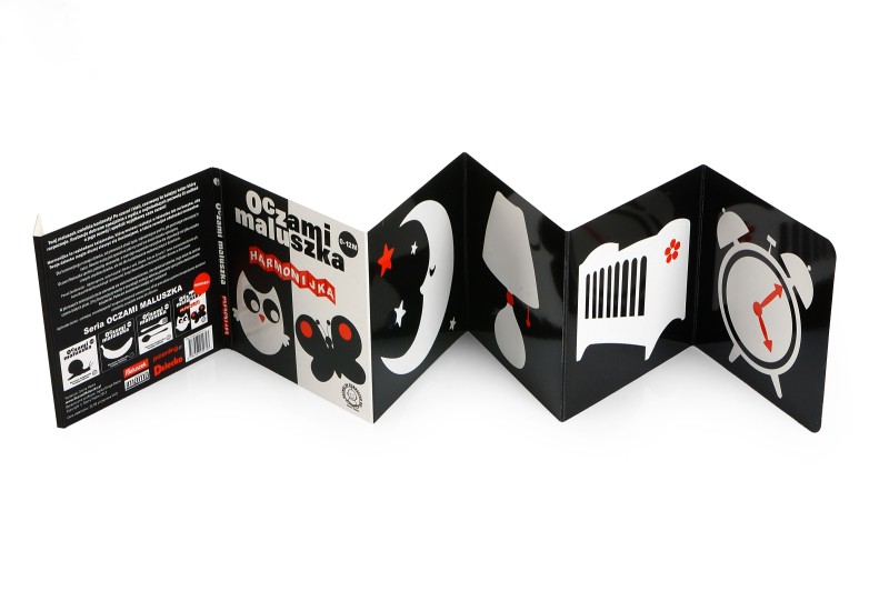 Oczami Maluszka  książeczka kontrastowa Harmonijka