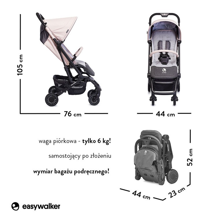 Easywalker, Buggy XS Wózek spacerowy z osłonką przeciwdeszczową Monaco Apero