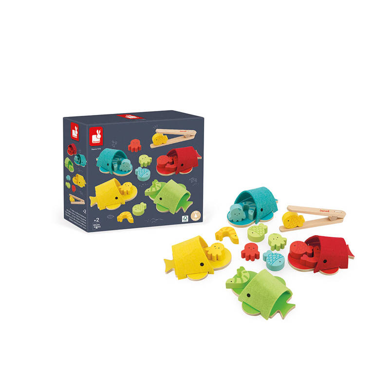 Janod, Sortowanie kolorów Wieloryby filcowe 2+