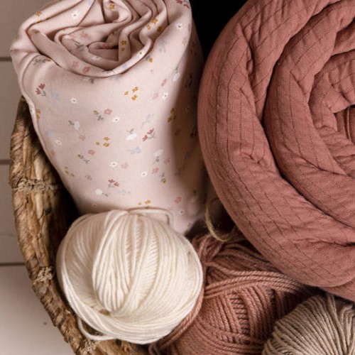 Little dutch, Lekki śpiworek bawełniany 90 cm Little Pink Flowers TOG 0,4