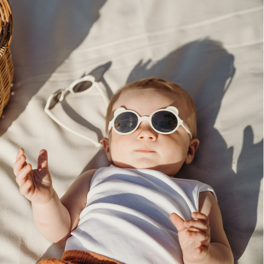 Ki ET LA, Okulary przeciwsłoneczne OURS'ON 1-2 lata Silver Blue