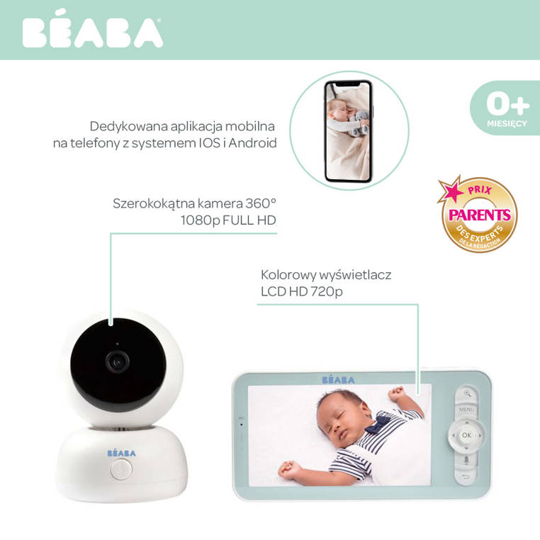Beaba, Niania Elektroniczna Video Zen Premium Beaba, Niania Elektroniczna Video Zen Premium