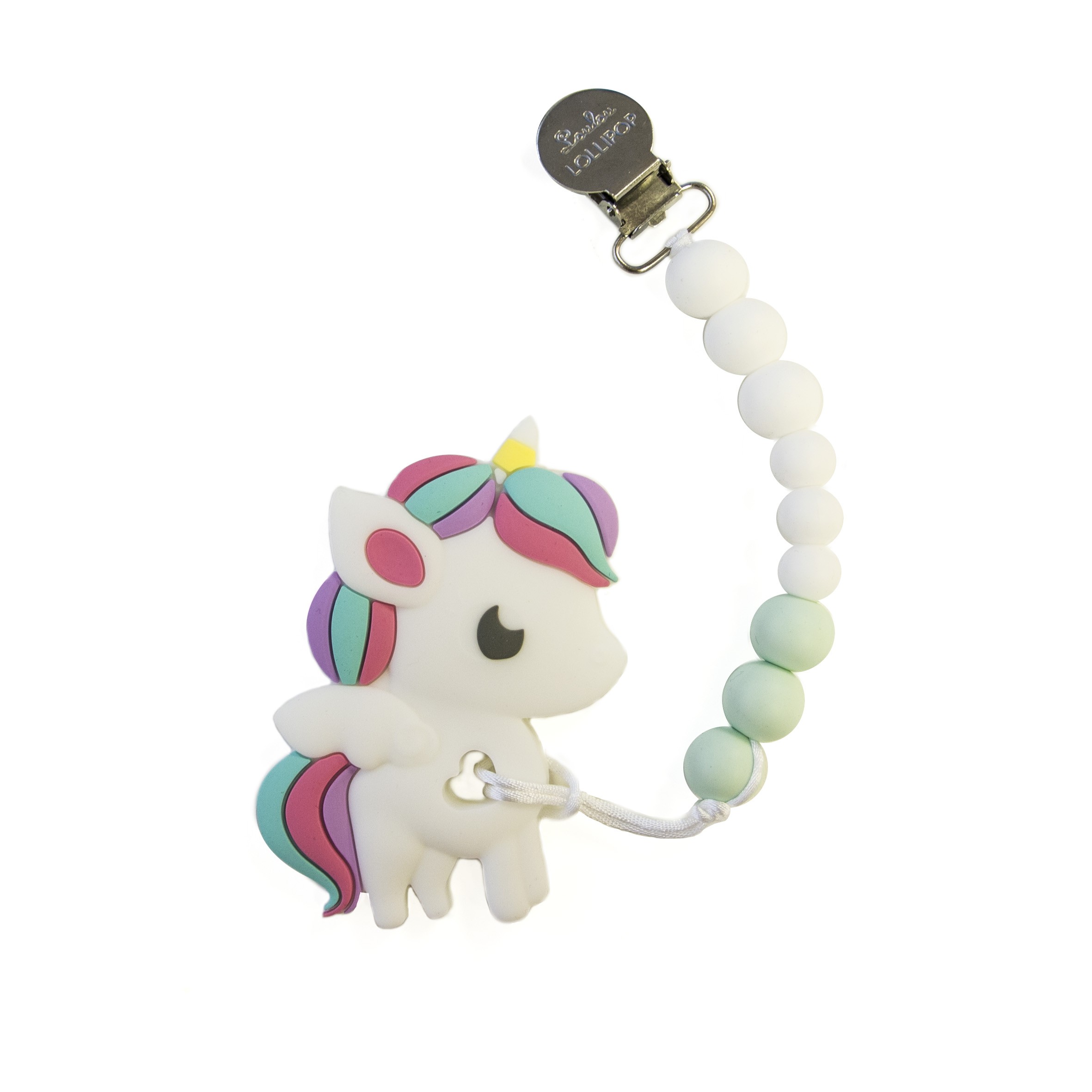 LouLou Lollipop, gryzak silikonowy Rainbow Unicorn