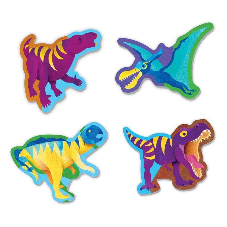 Mudpuppy, Puzzle Świat dinozaurów z elementami w kształcie dinozaurów 80 elementów 5+ Mudpuppy, Puzzle Świat dinozaurów z elementami w kształcie dinozaurów 80 elementów 5+