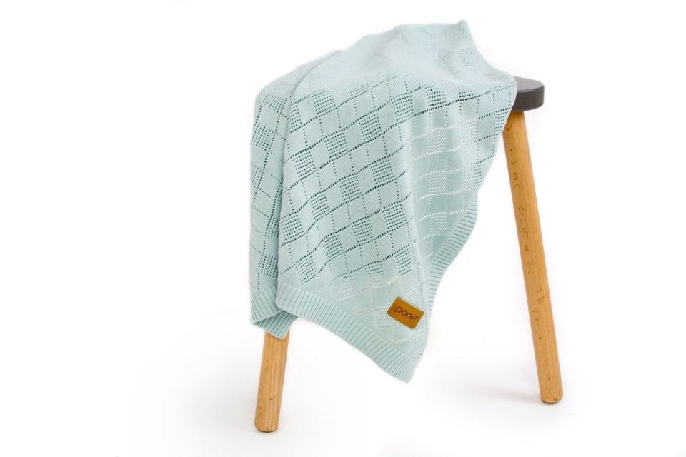 Poofi, Kocyk ażurowy - miętowy