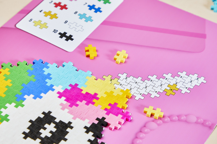 Plus-Plus Mini, Puzzle Po Numerach 250 Szt - Jednorożec Plus-Plus Mini, Puzzle Po Numerach 250 Szt - Jednorożec