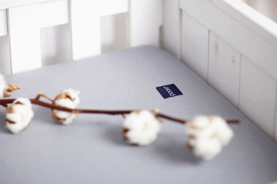 Poofi, Prześcieradło organic popiel 70 × 140 cm